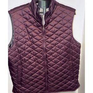 Weatherproof Men's Purple  Quilted Vest Medium, with Embroidered XXL
